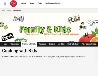 Food Network — Cooking With Kids educational platform