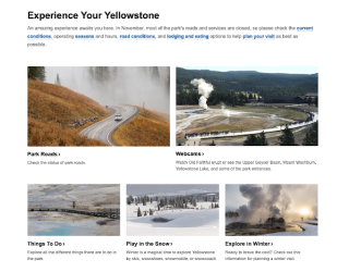 Yellowstone National Park educational platform