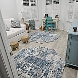 Choose two octagonal rugs instead of one rectangle