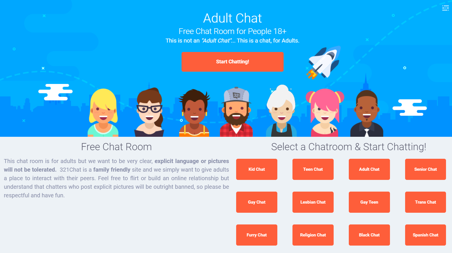 Adult chat room