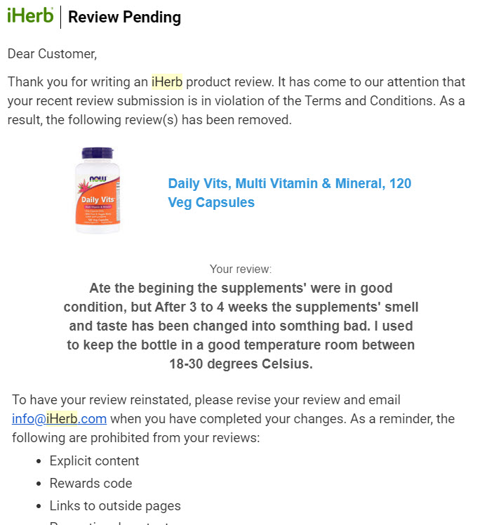 Iherb Reviews 4 Reviews Of Iherb Com Sitejabber