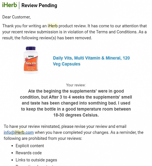 Iherb Reviews 818 Reviews Of Iherb Com Sitejabber