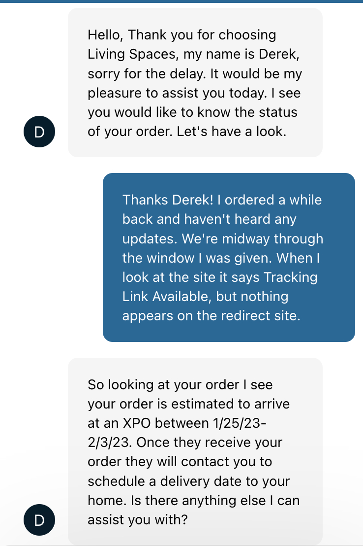 Living Spaces Reviews 226 Reviews of Sitejabber