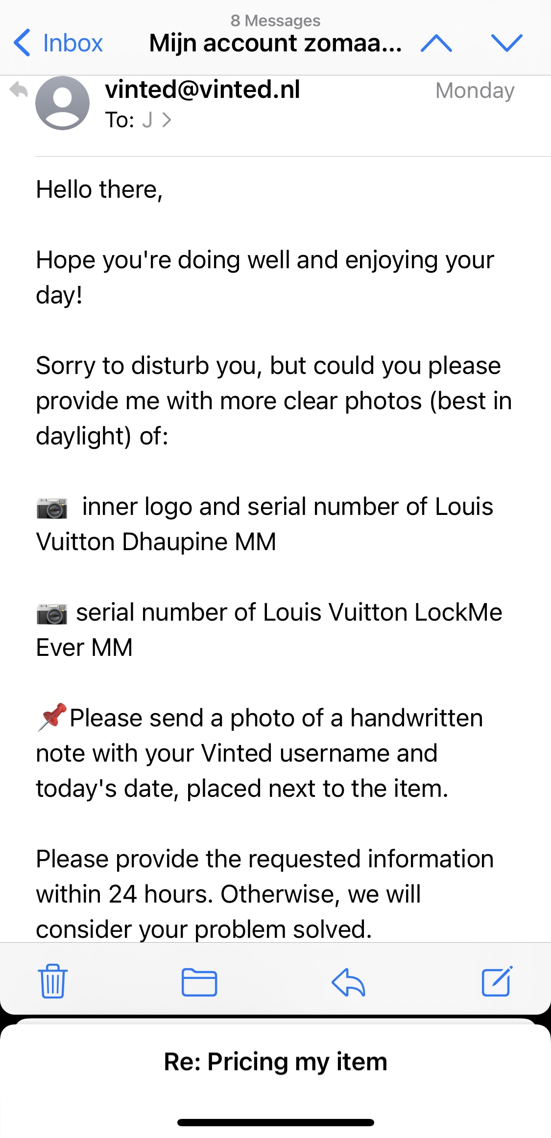 Sold an item on Poshmark. Buyer is having a hard time proving the  authenticity. : r/Louisvuitton