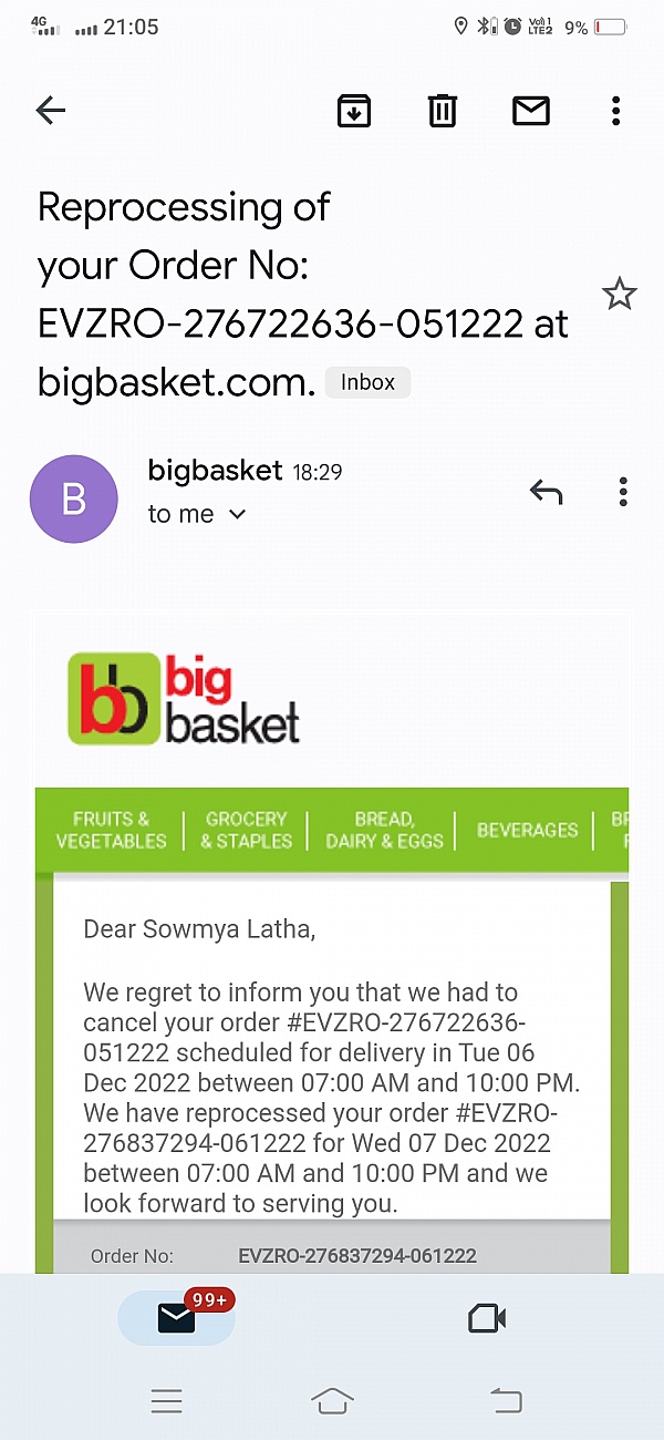 BigBasket Reviews 174 Reviews of Bigbasket Sitejabber