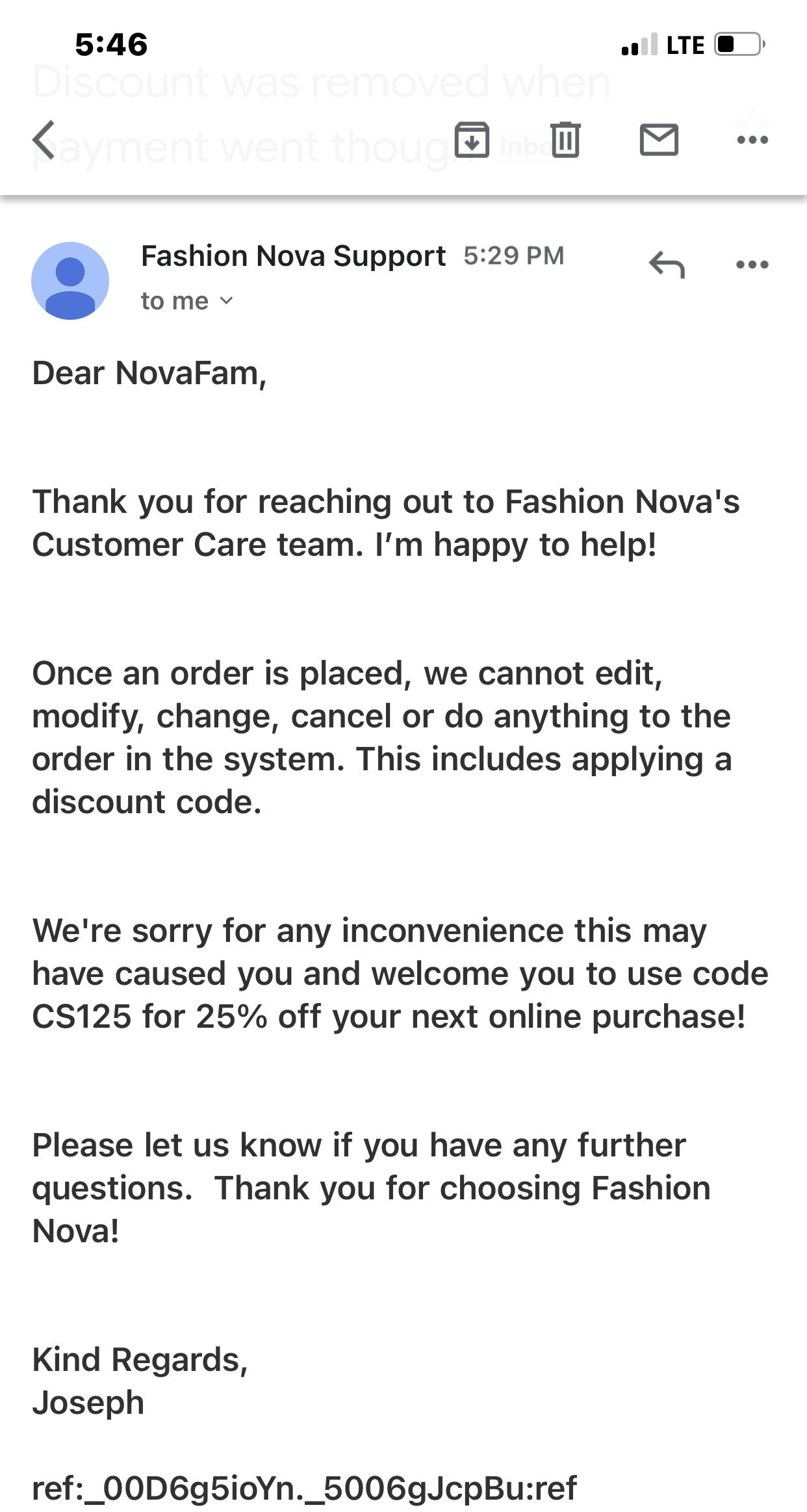 fashion nova customer service