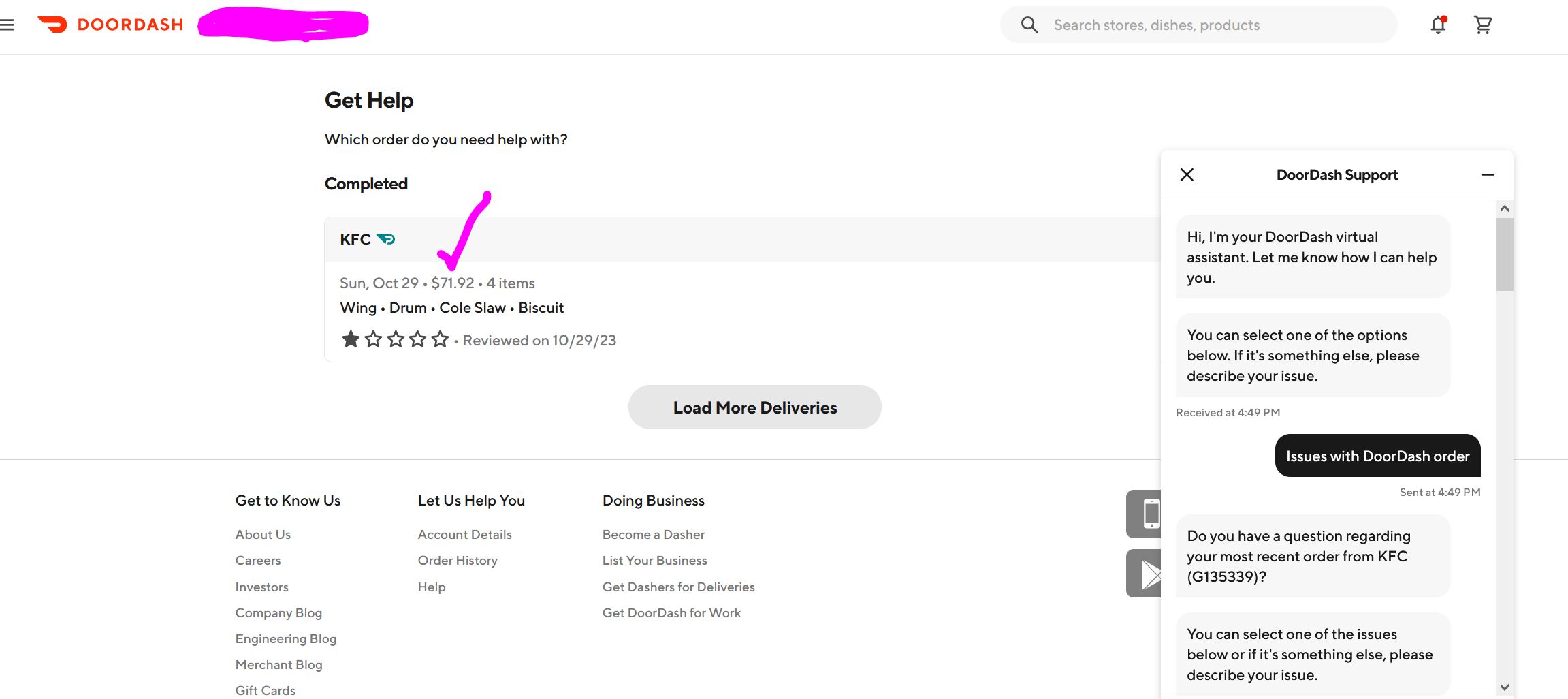 Anyone else having a hard time with Doordash customer service chat