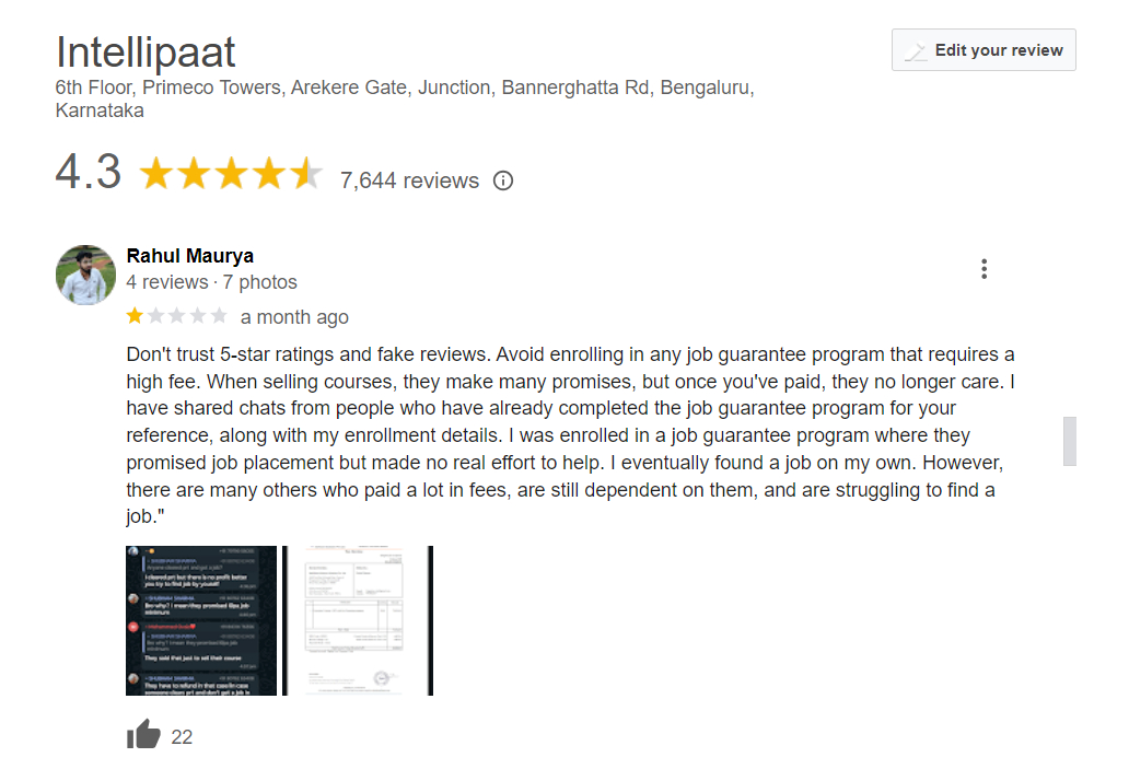 Intellipaat Reviews - 1,659 Reviews of Intellipaat.com | Sitejabber