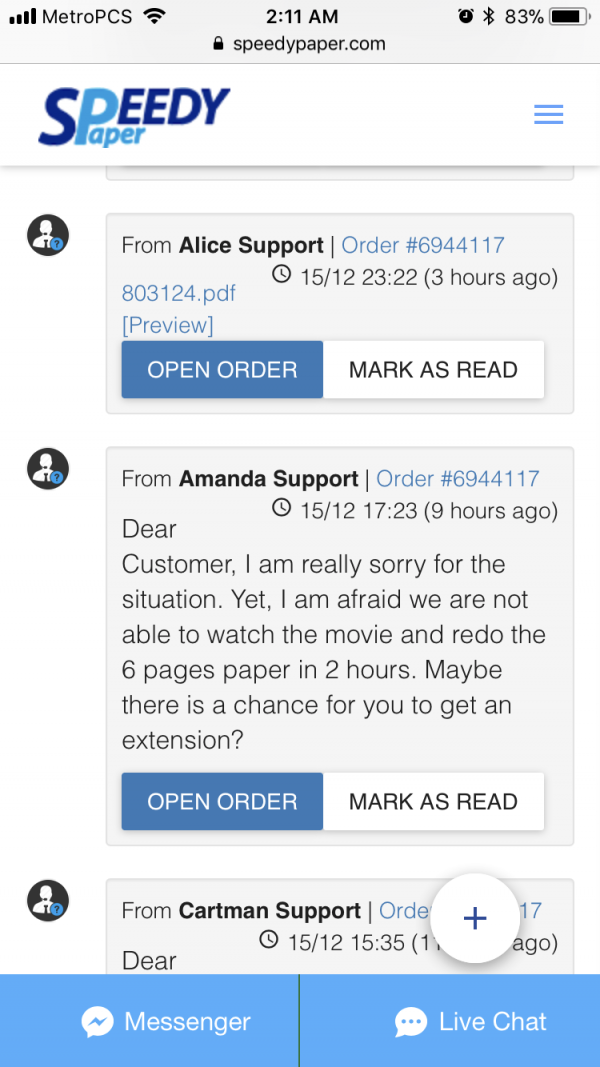 SpeedyPaper Reviews 263 Reviews of Sitejabber