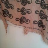 This is a 12+ inch tear in the scarf.