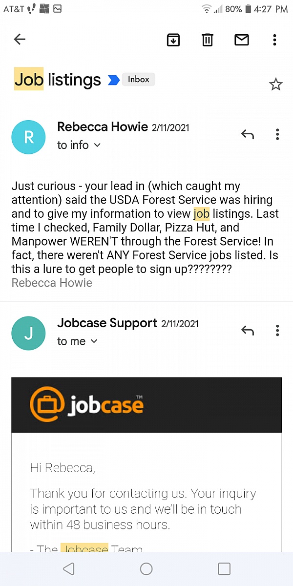 Jobcase Reviews 53 Reviews of Sitejabber