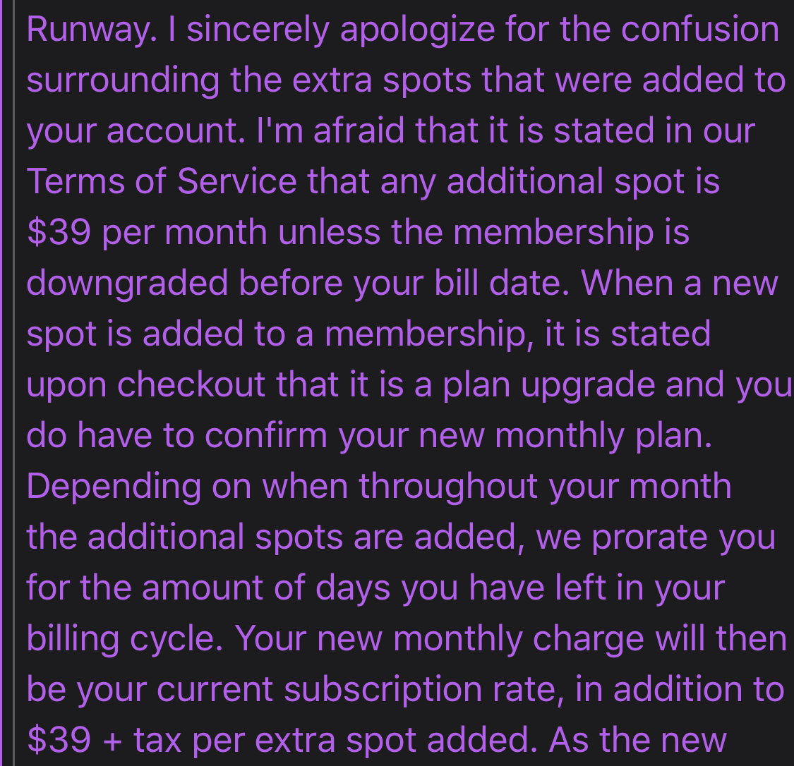 rent the runway backup size