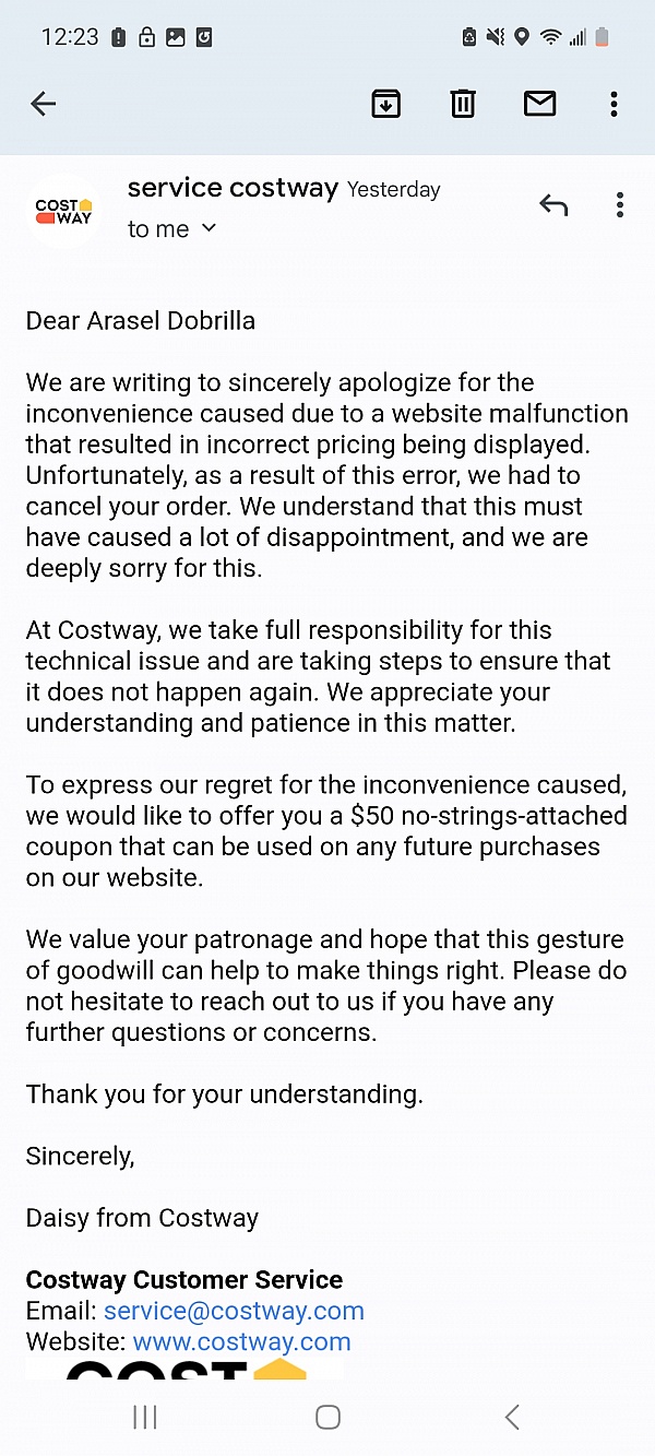 Costway Reviews 6,452 Reviews of Sitejabber