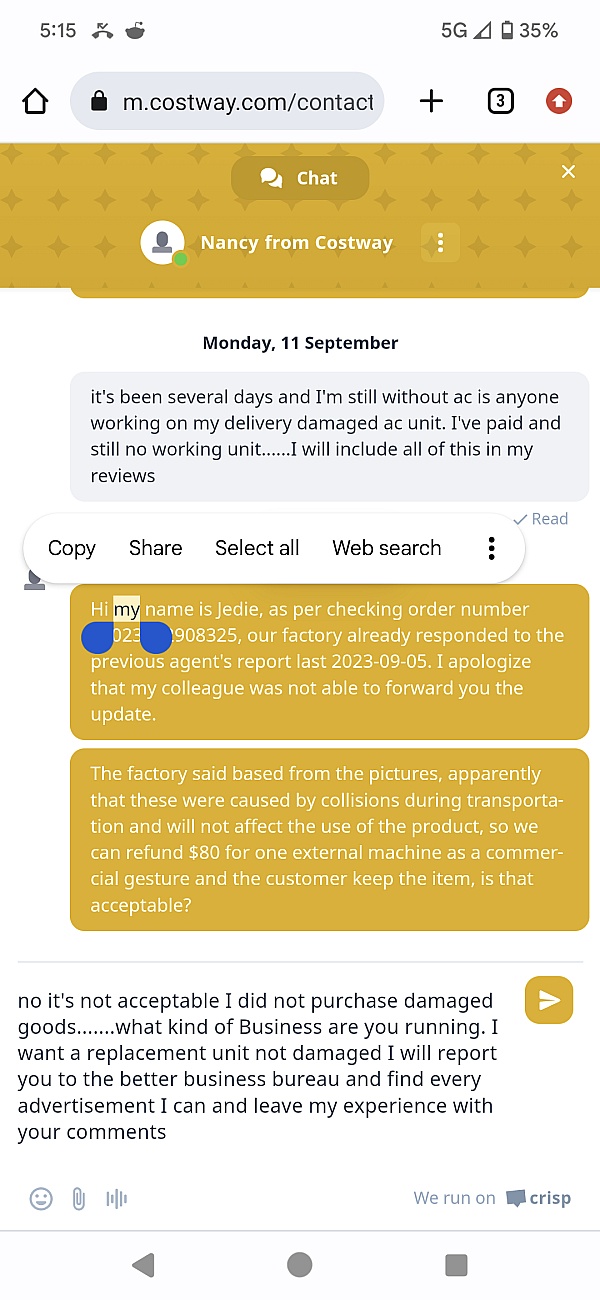 Costway Reviews 6,460 Reviews of Sitejabber