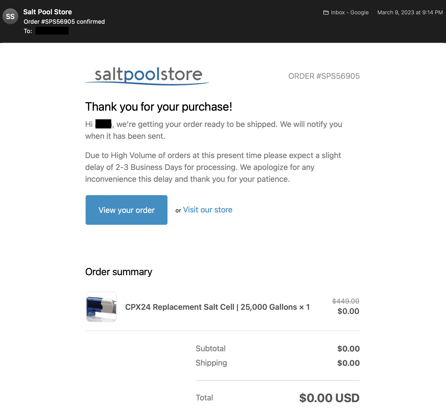 Salt Pool Store Reviews 182 Reviews of Sitejabber