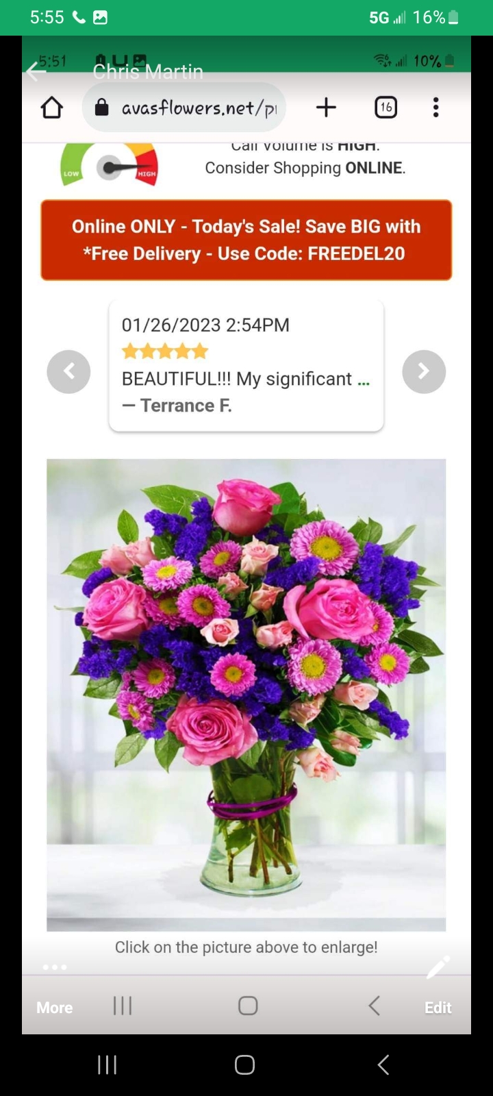 Avas Flowers Reviews 271 Reviews of Sitejabber