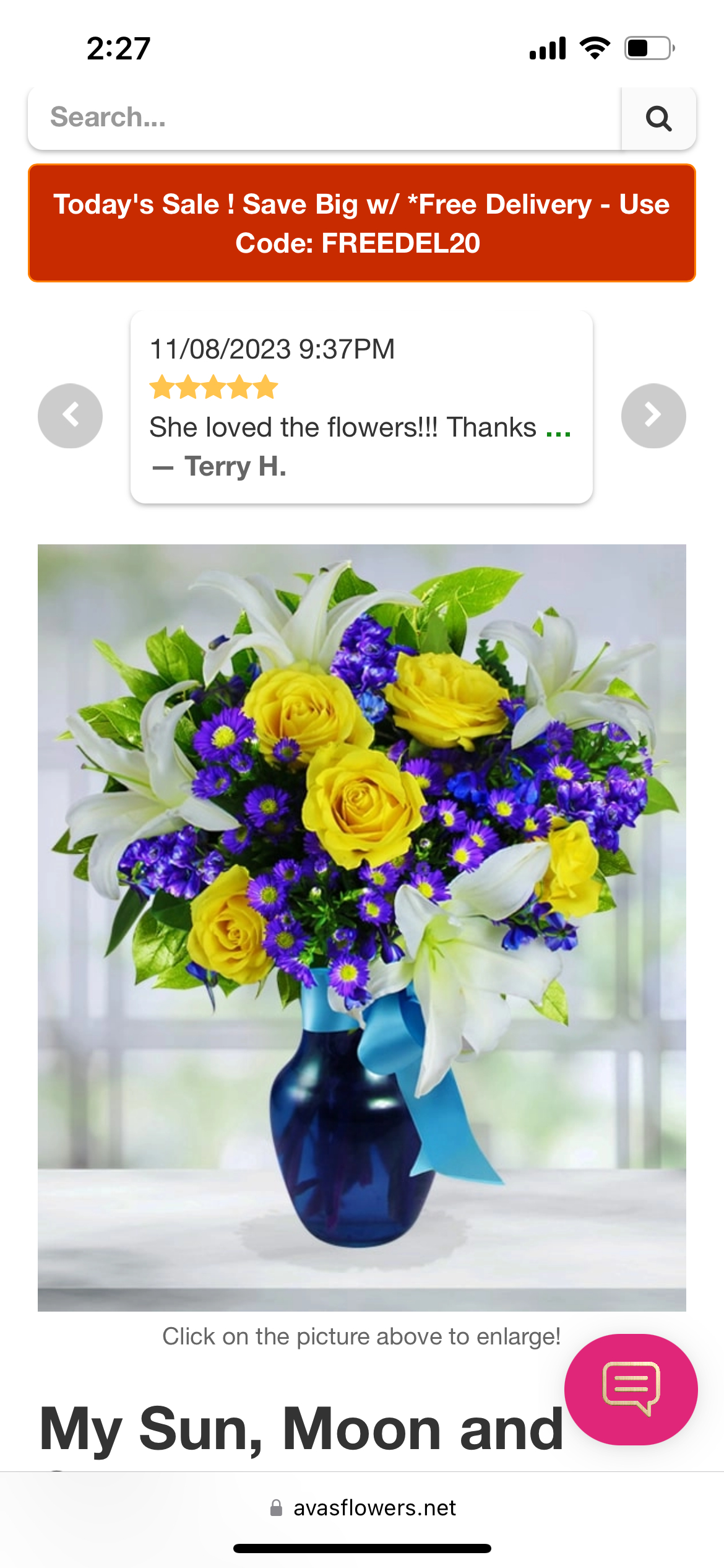 Avas Flowers Reviews 565 Reviews of Sitejabber