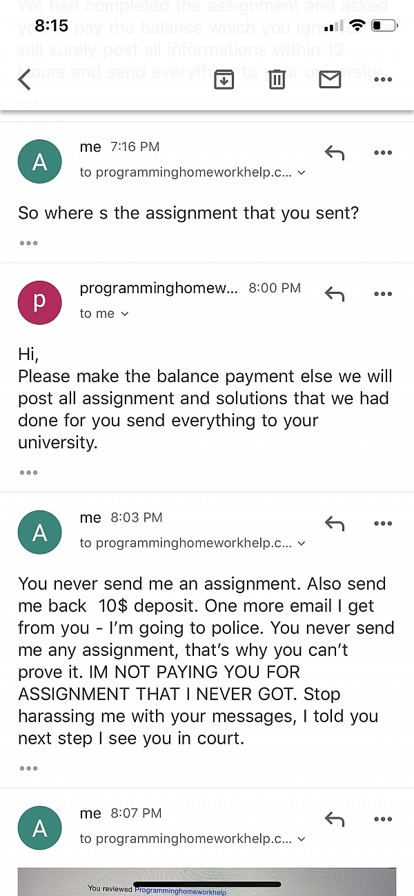 Programming assignment sample picture