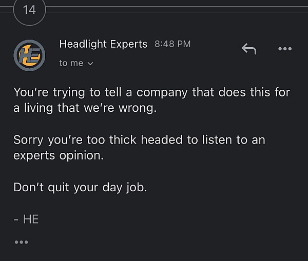 Headlight Experts Reviews 192 Reviews of Sitejabber