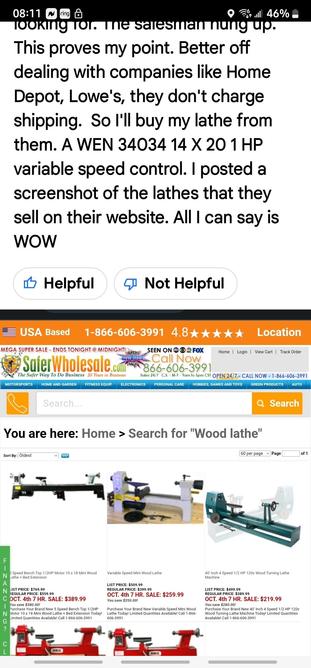 SaferWholesale Reviews 1,103 Reviews of Sitejabber