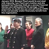 Do not get fooled by Pearl Lee's act of charity and volunteerism. She is very deceptive.