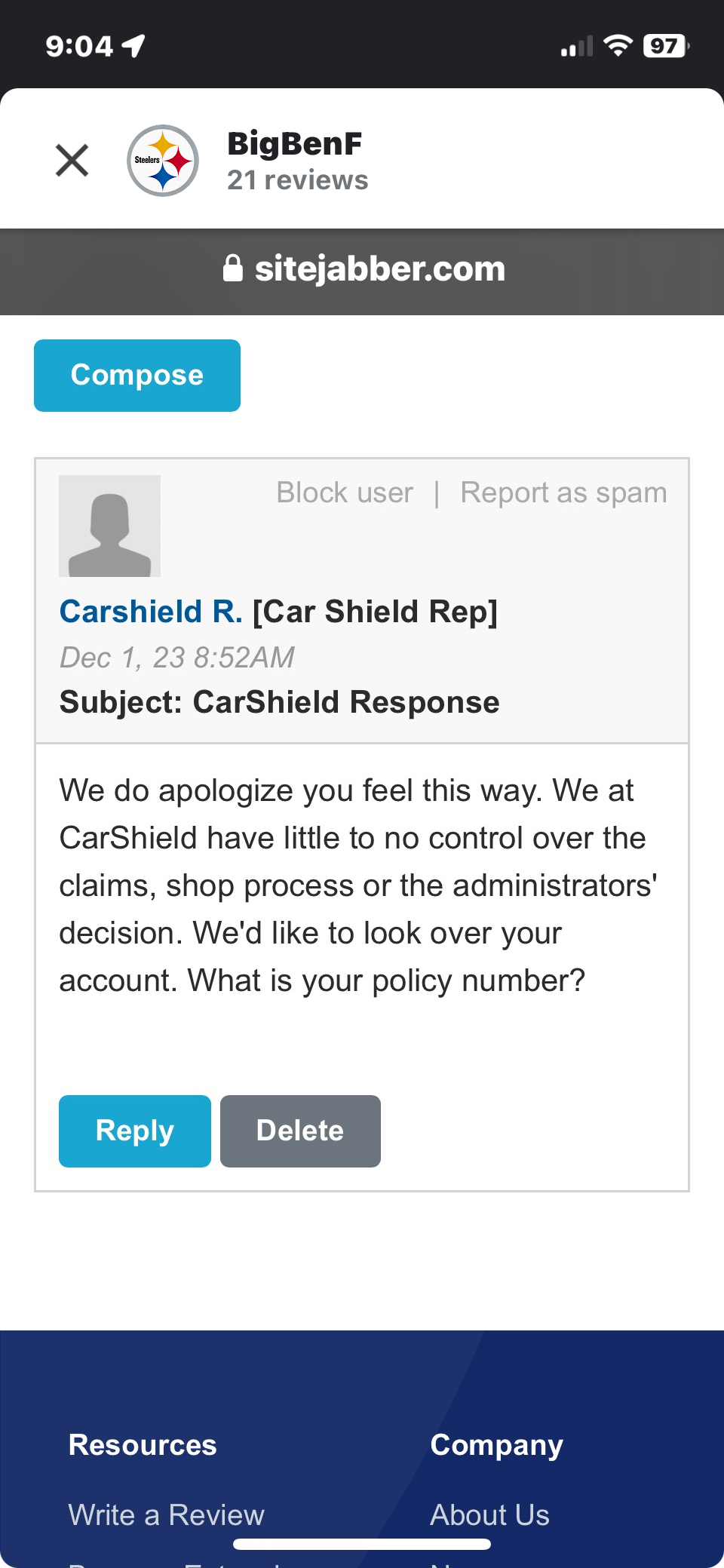 Car Shield Reviews 1,576 Reviews of Sitejabber