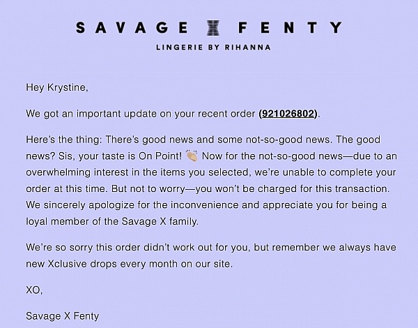 Savage X Fenty Reviews 26 Reviews Of Savagex Com Sitejabber