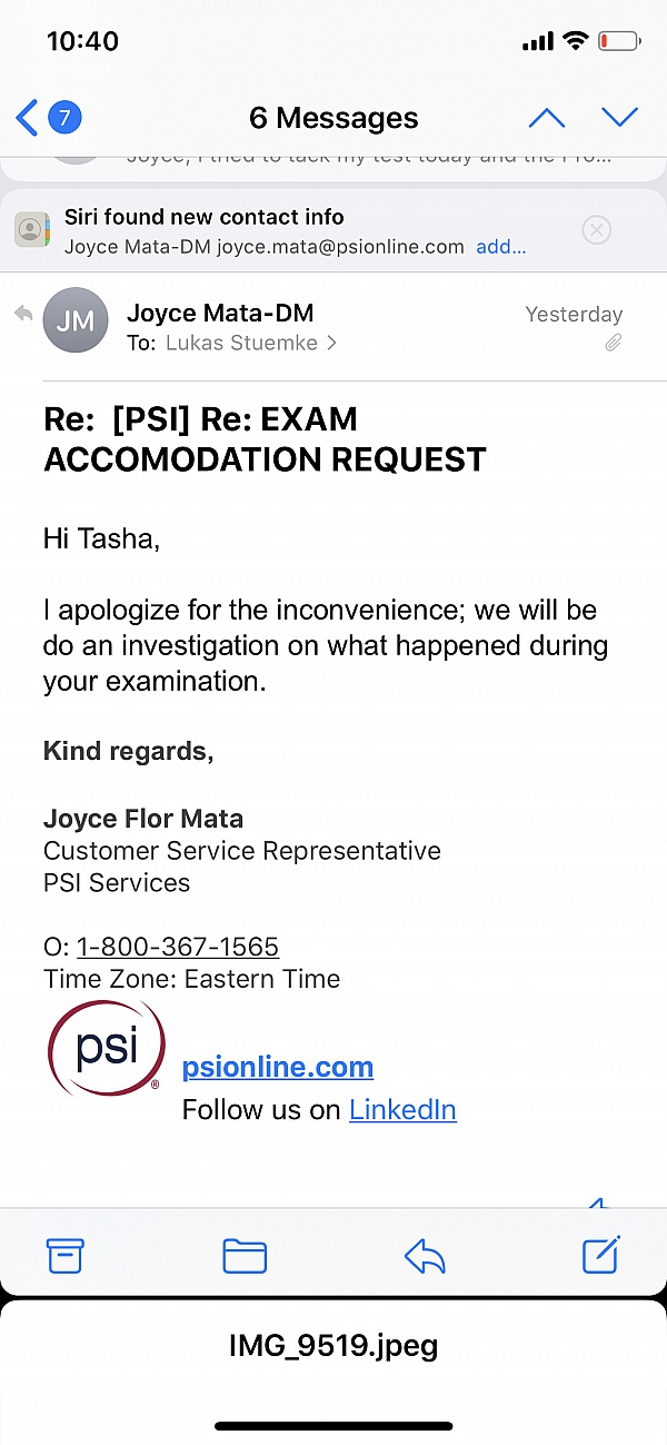psi exams phone number maryland