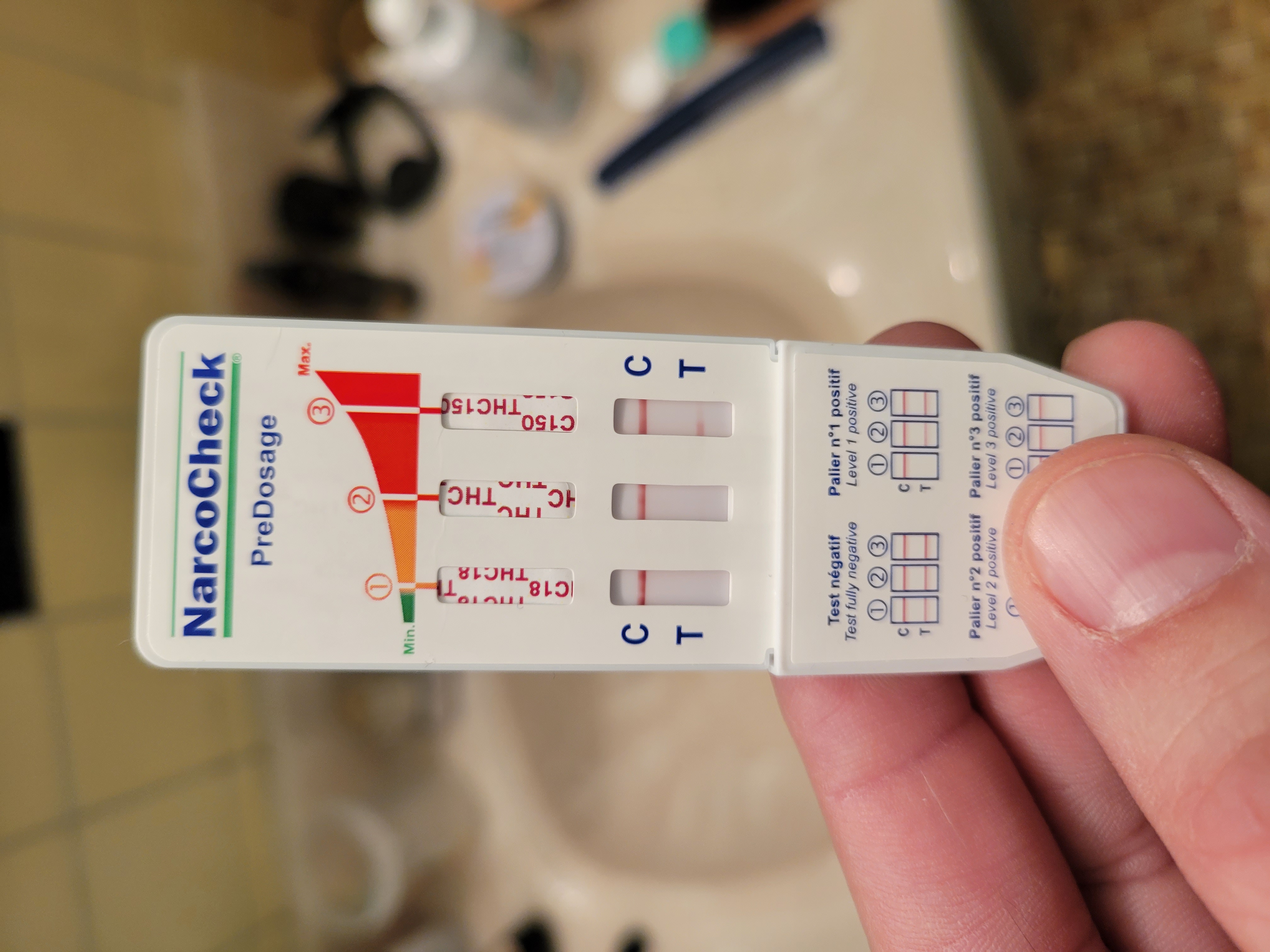 THC PreDosage test (3 detection levels) - NarcoCheck
