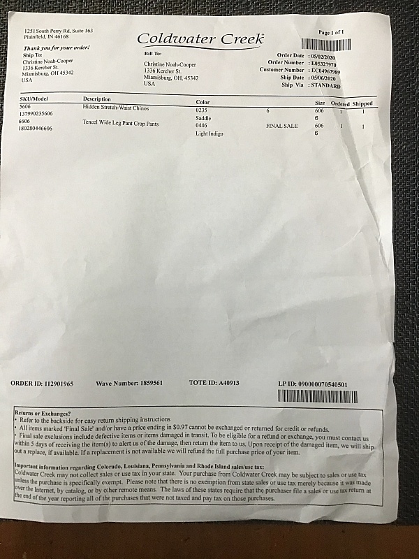 Coldwater Creek Reviews 255 Reviews of Sitejabber