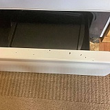 This is the way they left the oven drawer after the "deep clean".