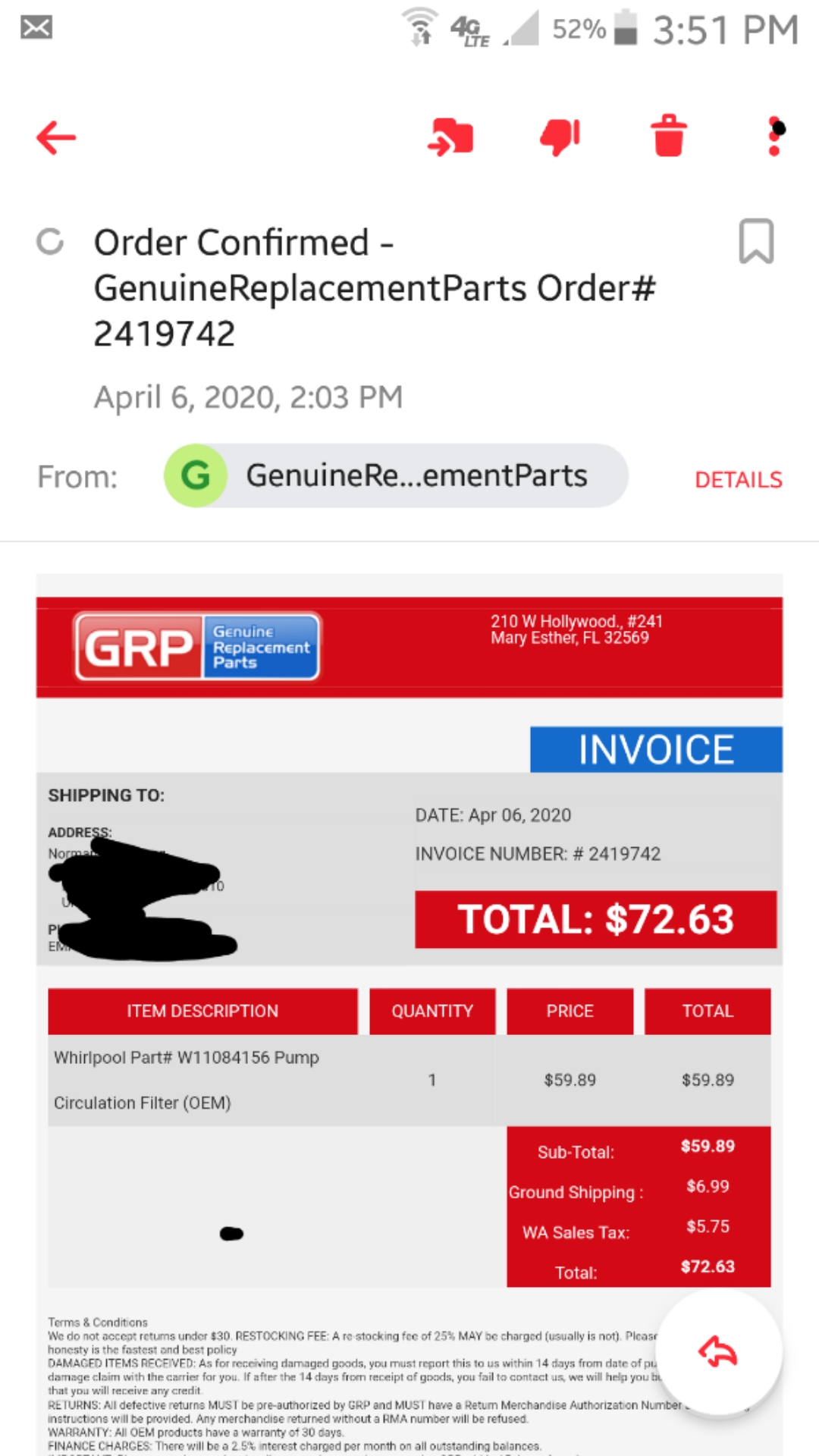 Genuine Replacement Parts Reviews 85,017 Reviews of