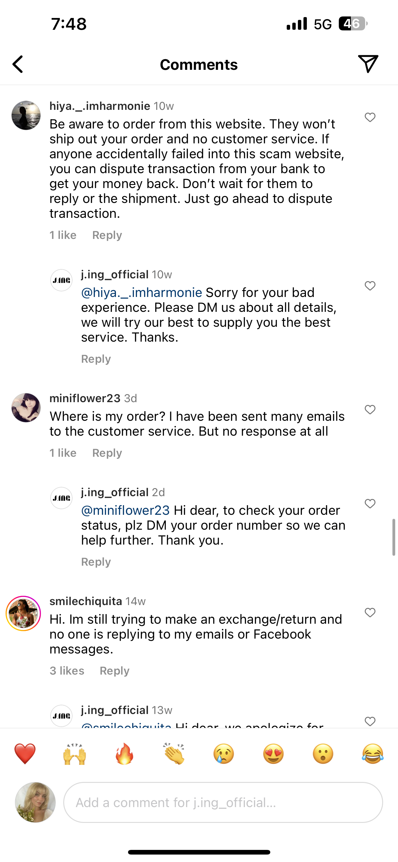 J.ING Reviews 74 Reviews of Sitejabber