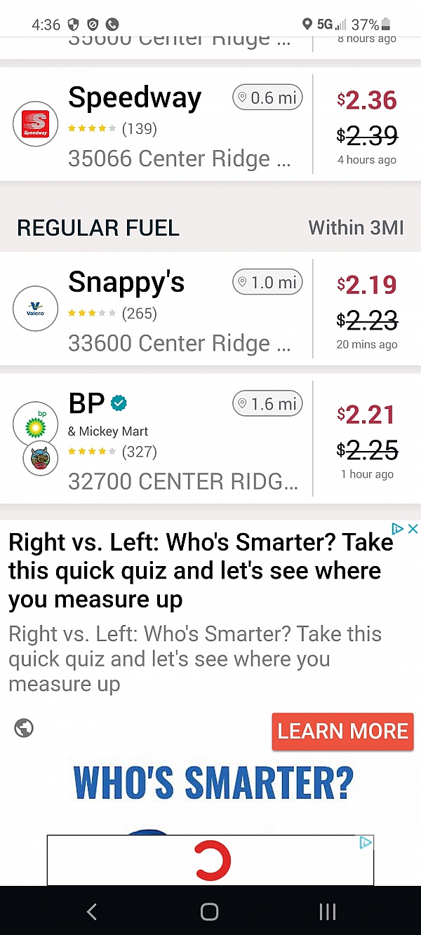 GasBuddy Reviews 357 Reviews of Sitejabber