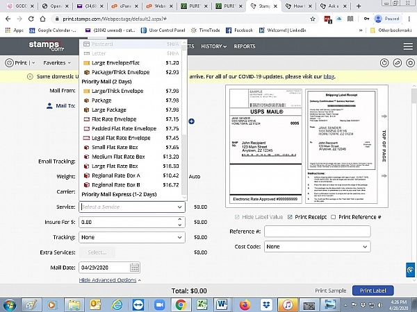 Stamps.com product 0