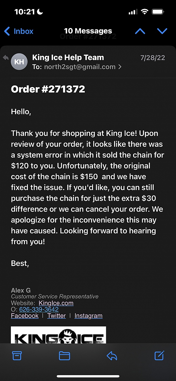 King Ice Reviews 2,094 Reviews of Sitejabber