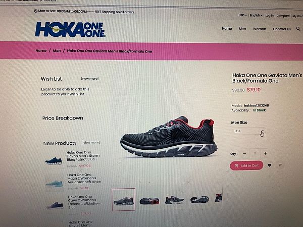 promotion hoka one one