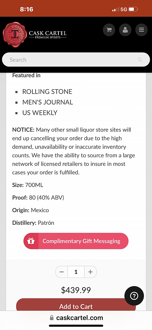 Cask Cartel Reviews 853 Reviews of Sitejabber