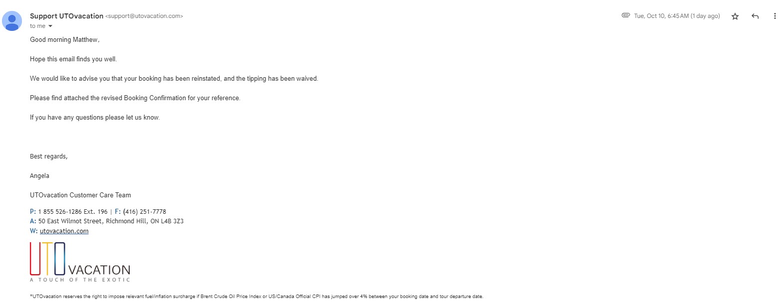 UTO Vacation Reviews 34 Reviews of Sitejabber