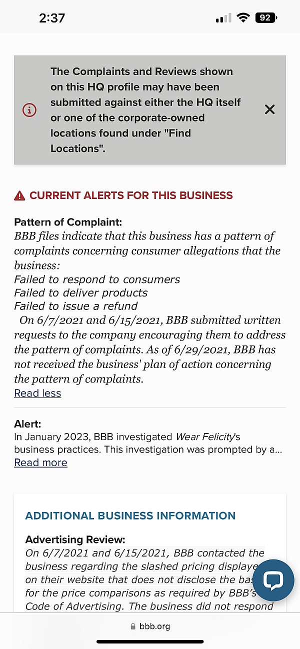 Wear Felicity Reviews 48 Reviews of Sitejabber