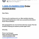 They offer no proof of delivery and will not tell me which local florist they supposedly contracted with.