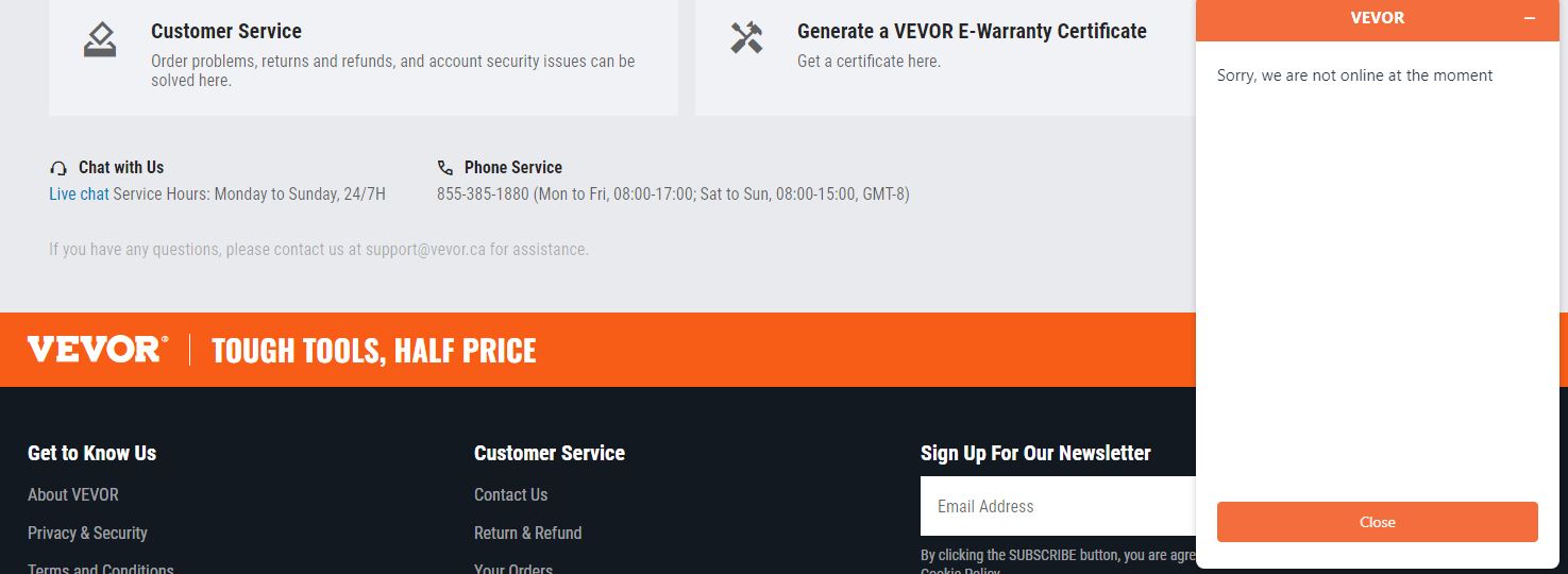 Vevor Reviews 201 Reviews of Sitejabber