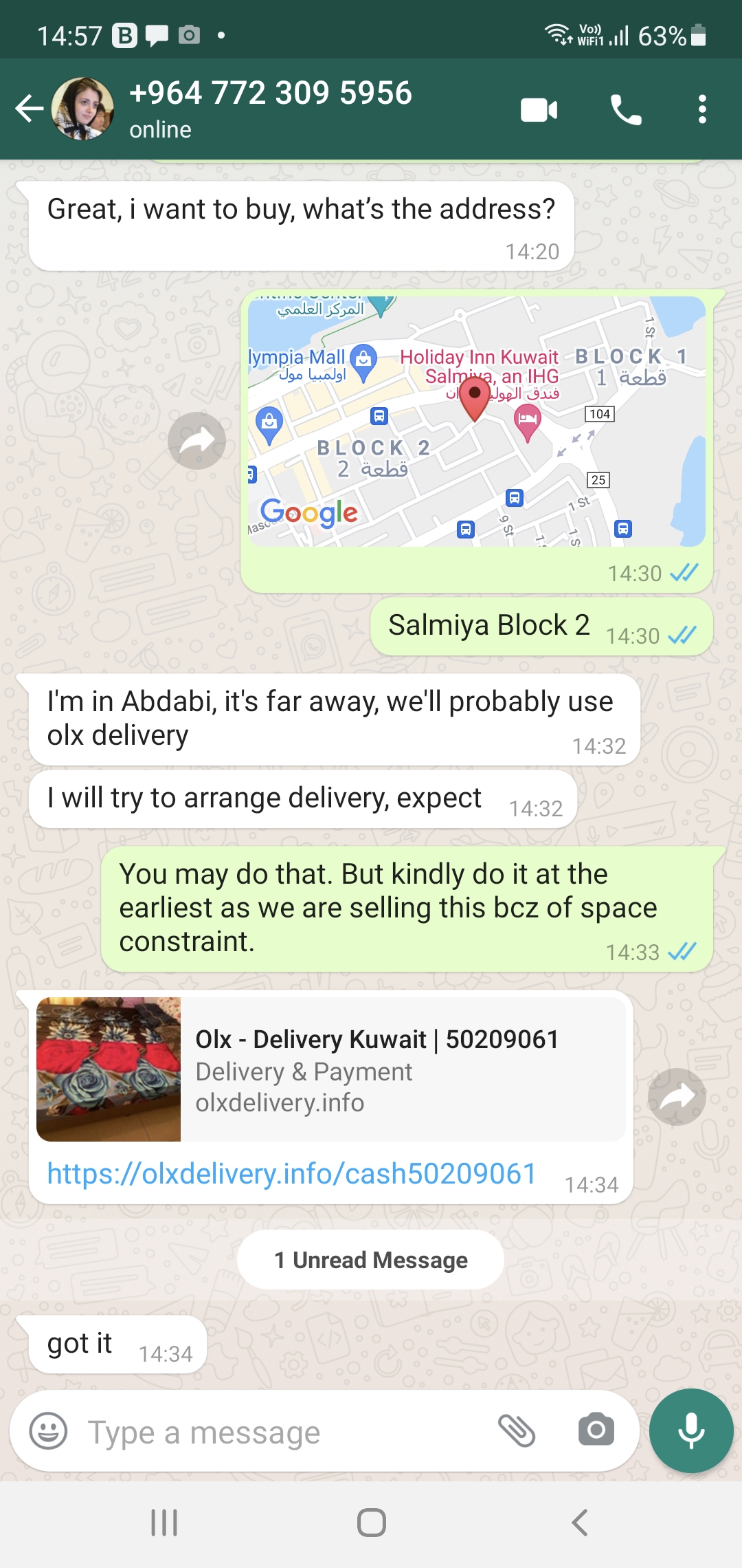 OLX seller feedback