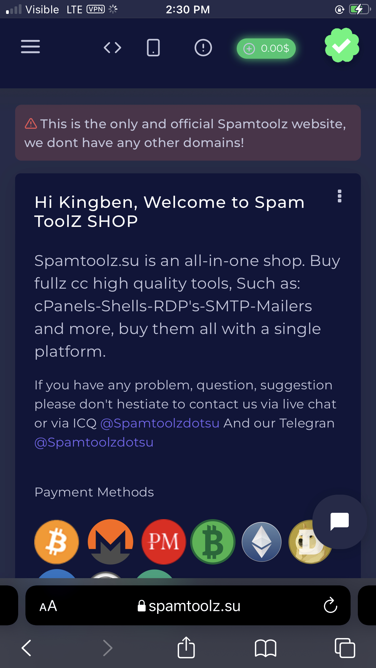 Chat spam tools