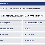 This is what the fraudulent site looks like. The web address is different from the "irs.gov" one that is the actual IRS.