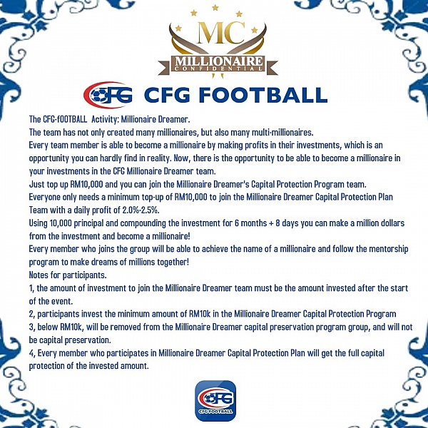 Cfg football investment malaysia scammer