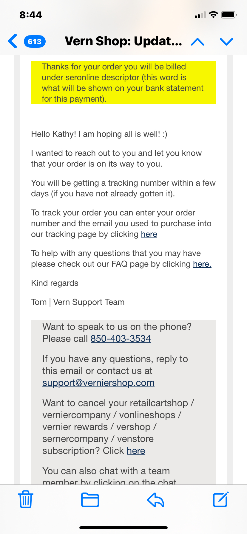 VernStores Reviews - 152 Reviews of Verniershop.com | Sitejabber