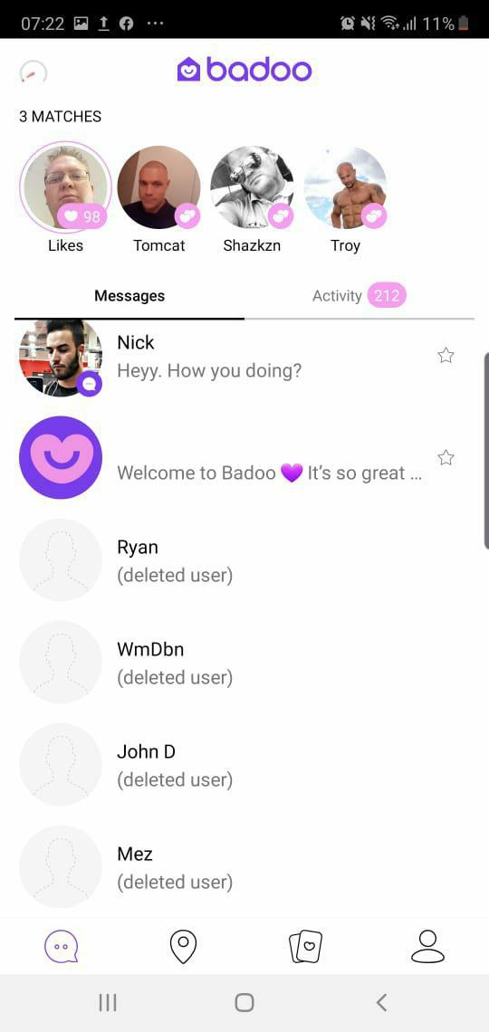 Badoo deleted member