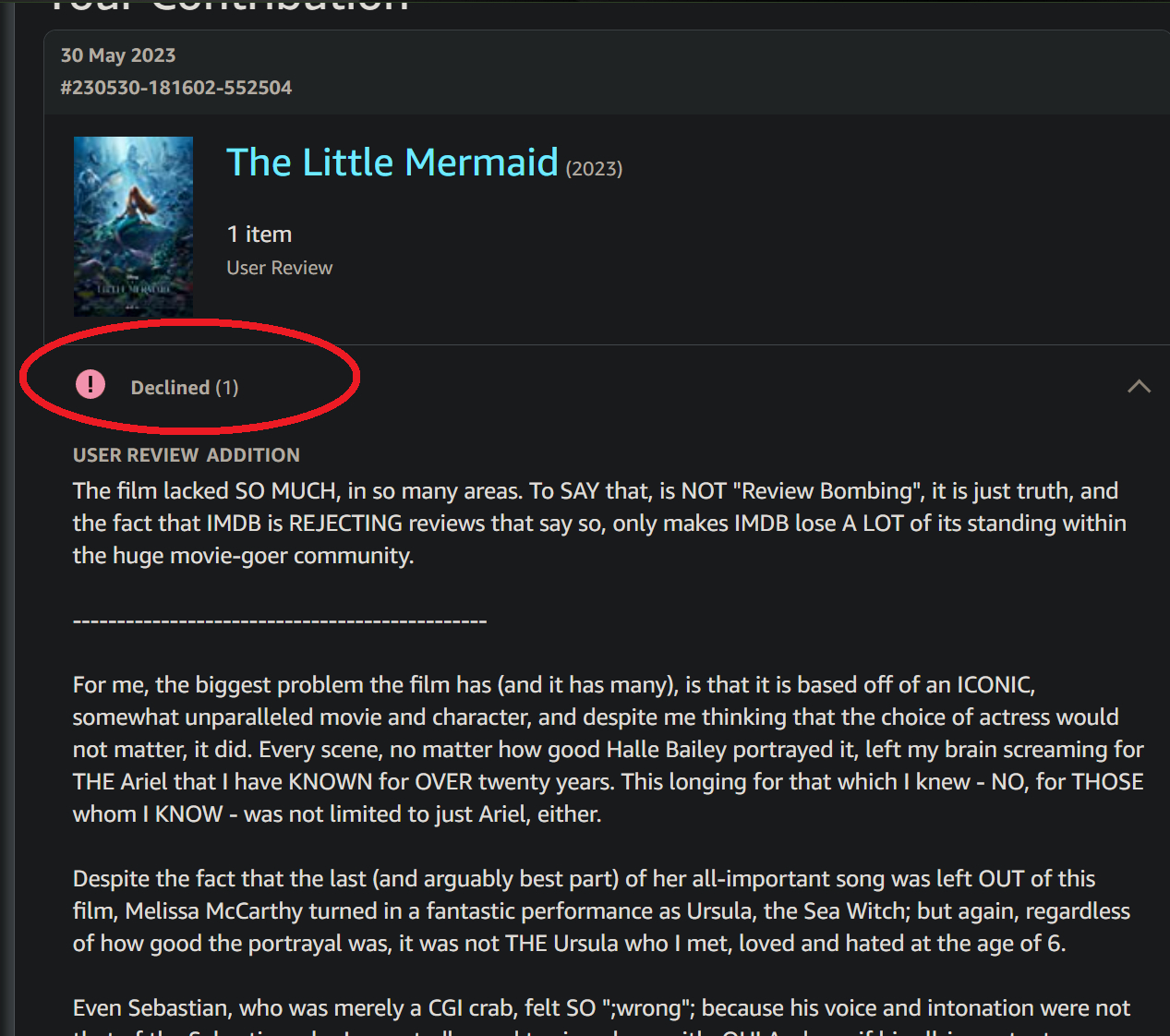 Little Mermaid' Review Bombing Leads to IMDb Changing Rating