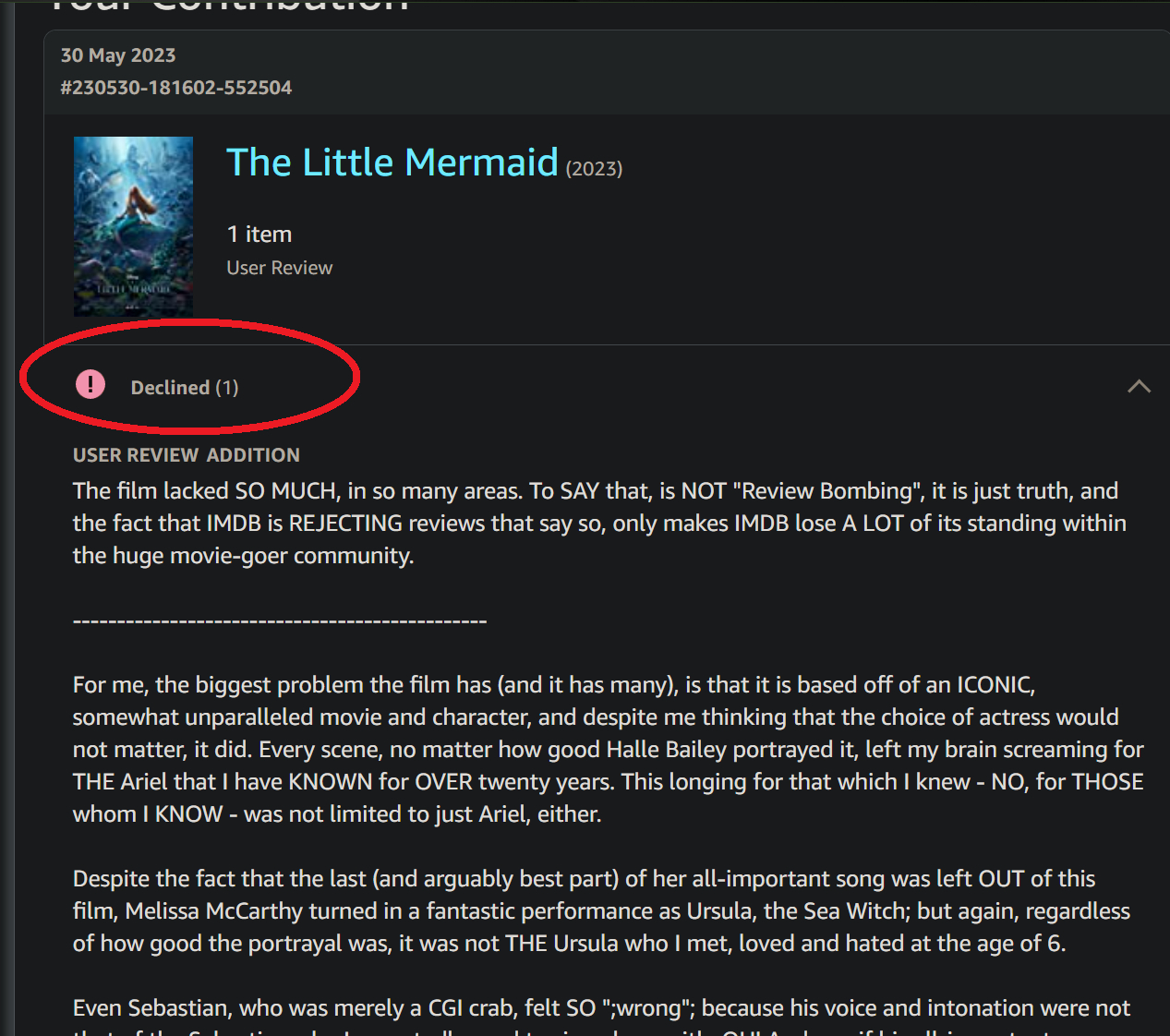 The Little Mermaid Gets Review-Bombed So Hard That IMDb Changes Rating  System